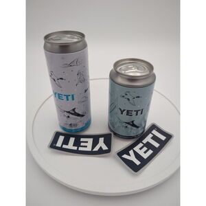 YETI Tall & Standard Can Colster Duo w/ Stickers Limited Wild Graphic Design